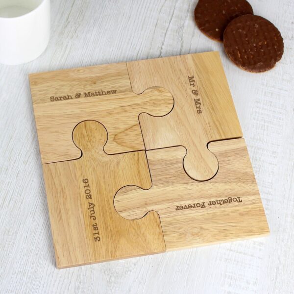 Personalised Message Jigsaw Coasters 11 Personalised Message Jigsaw Coasters