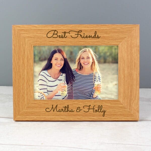 Personalised Free Text 6x4 Wooden Photo Frame