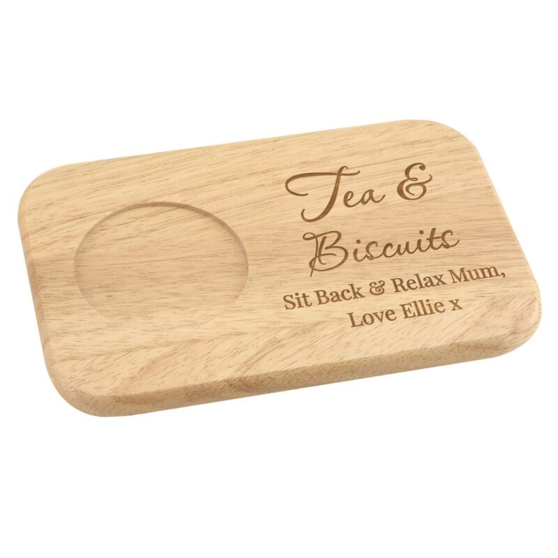 Personalised Free Text Wooden Coaster Tray