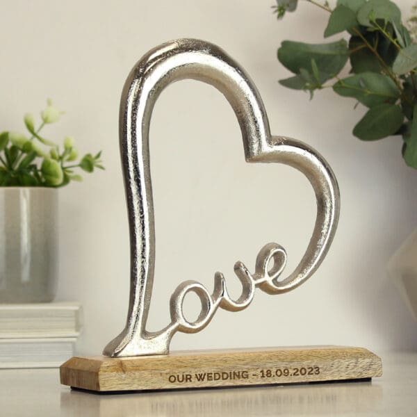 Celebrate Love with Our Personalised Heart Ornaments 6 Personalised Love Heart Ornament