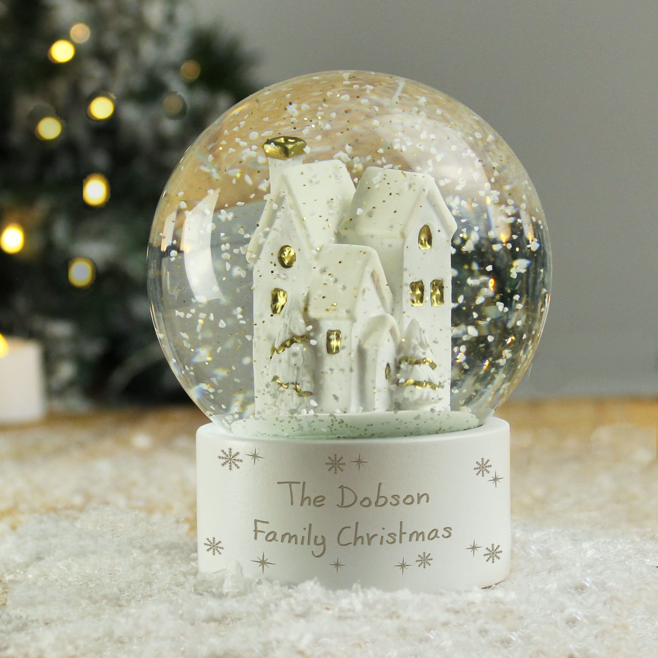 Personalised Message Village Glitter Snow Globe 9 Personalised Message Village Glitter Snow Globe