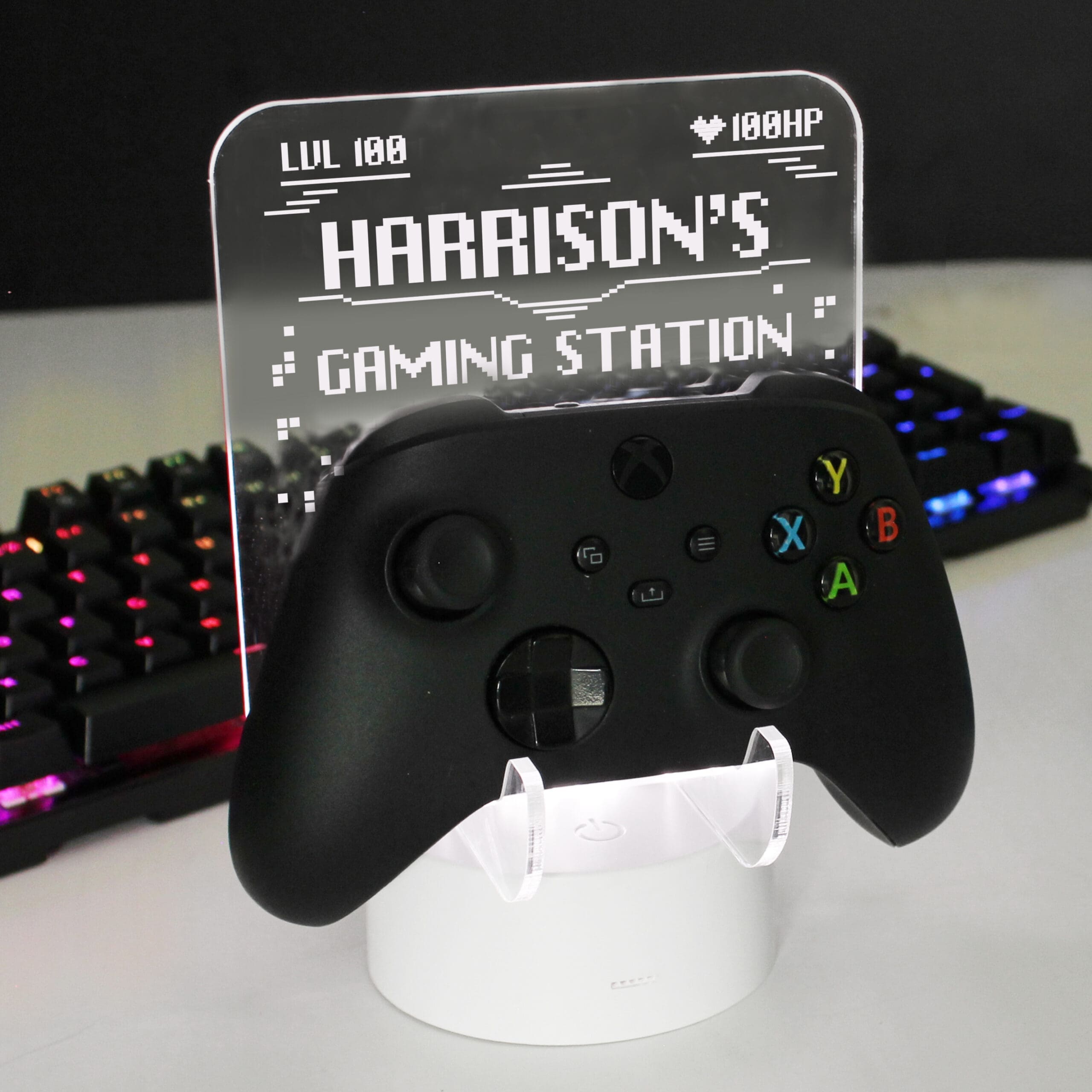 Personalised Gaming Controller Holder LED Colour Changing Light 2 Personalised Gaming Controller Holder LED Colour Changing Light