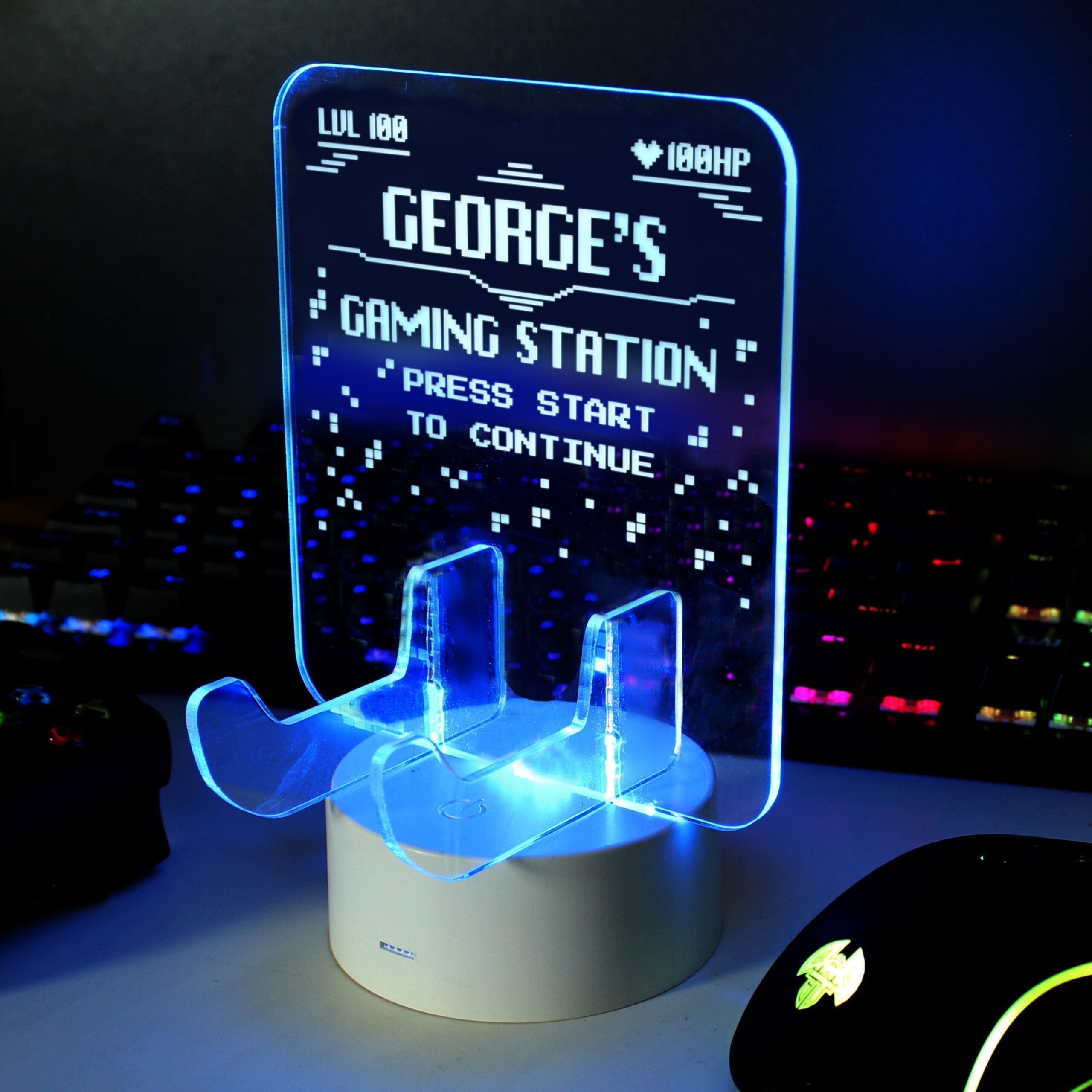 Personalised Gaming Controller Holder LED Colour Changing Light 4 Personalised Gaming Controller Holder LED Colour Changing Light