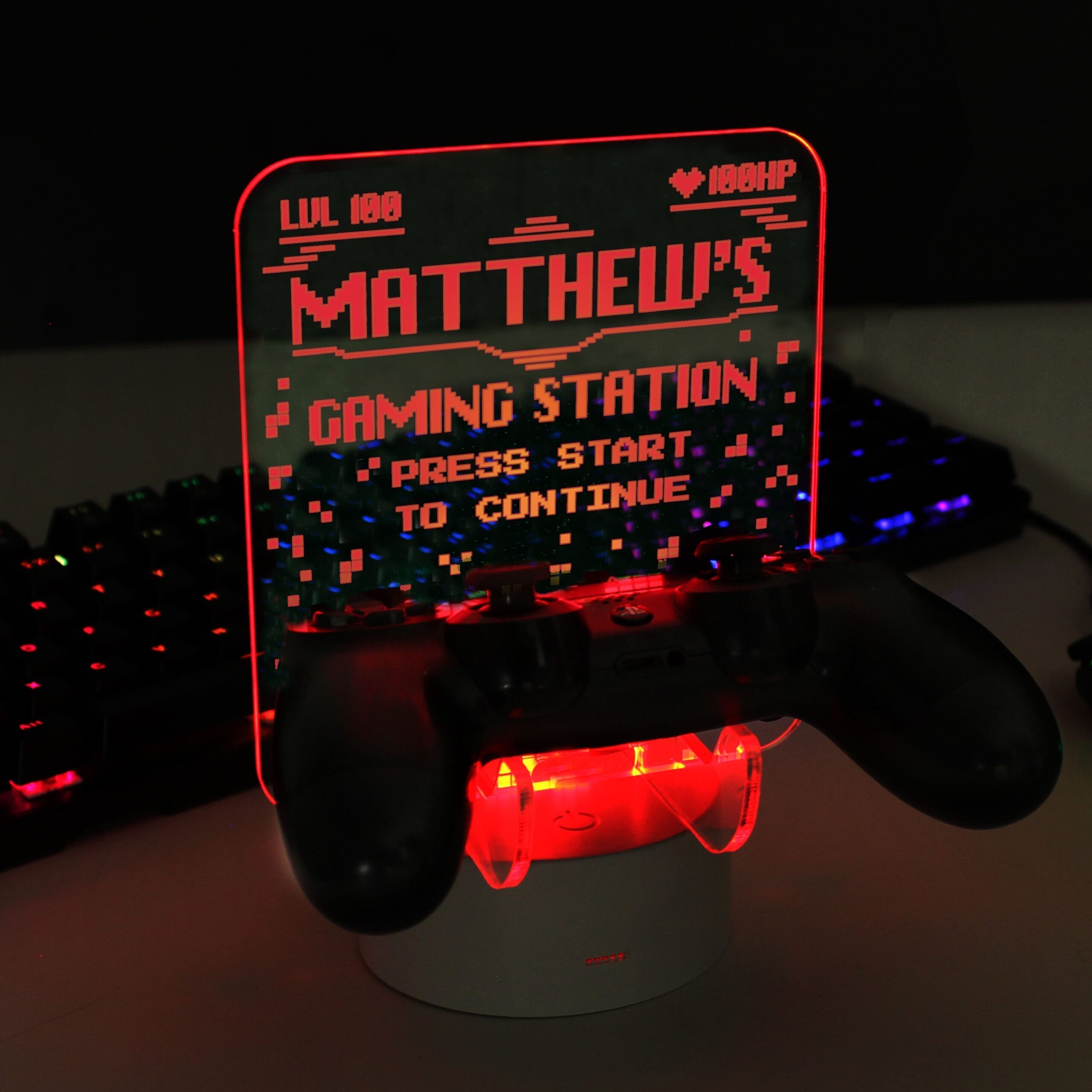 Personalised Gaming Controller Holder LED Colour Changing Light 6 Personalised Gaming Controller Holder LED Colour Changing Light