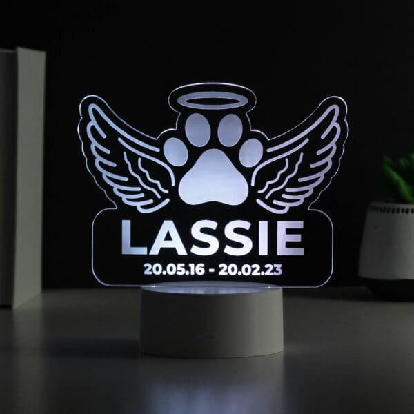 Personalised Pet Memorial Colour Changing LED Light 33 Personalised Pet Memorial Colour Changing LED Light