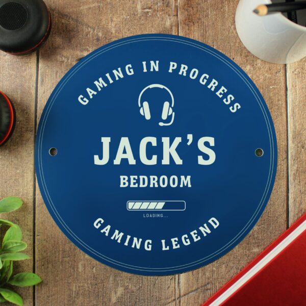 Personalised Gaming Blue Plaque 25 Personalised Gaming Blue Plaque