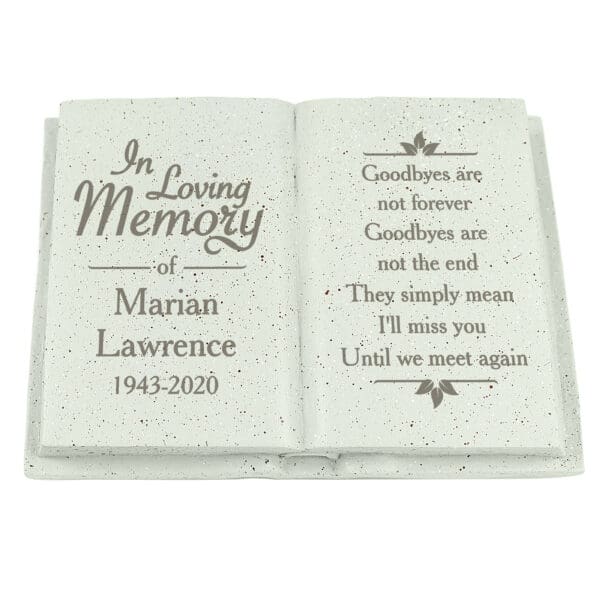 Personalised In Loving Memory Memorial Book
