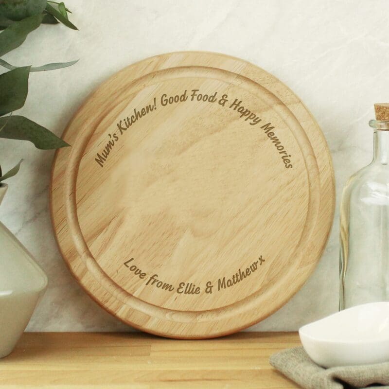 Personalised Plain Round Chopping Board