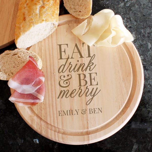 Personalised Eat Drink & Be Merry Rectangular Chopping Board 7 Personalised Eat Drink & Be Merry Rectangular Chopping Board