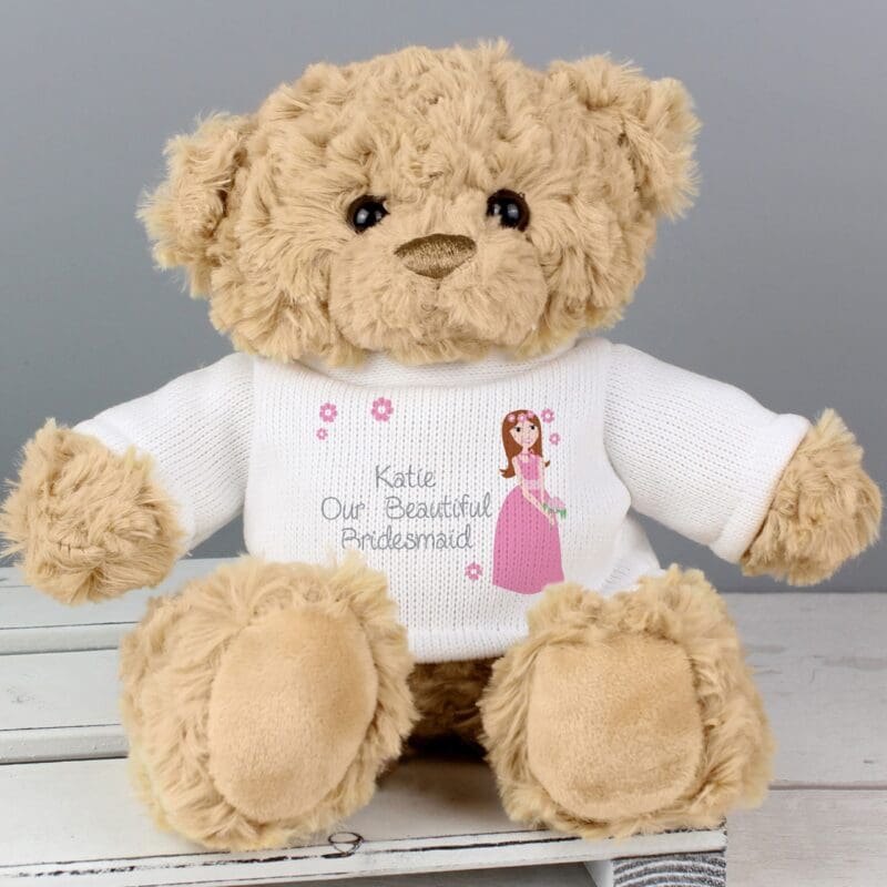 Personalised Fabulous Bridesmaid Teddy Bear