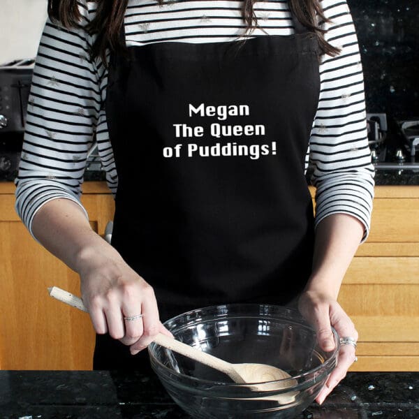 Personalised Black Apron 9 Personalised Black Apron