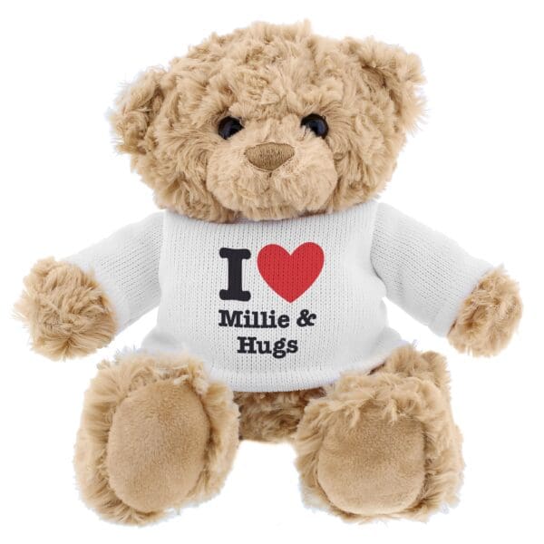 Personalised I Love... Teddy Bear