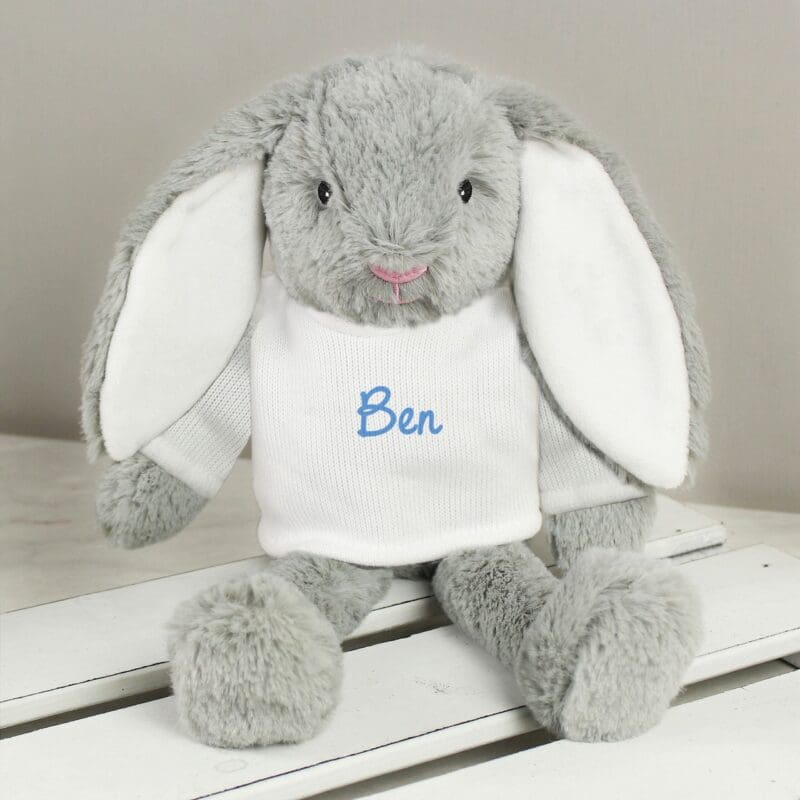 Personalised Name Only Bunny Rabbit - Blue