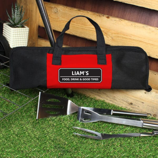 Personalised Classic Stainless Steel BBQ Kit