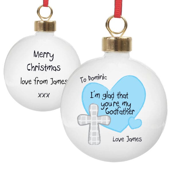 Personalised Godfather Bauble