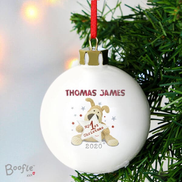 Personalised Boofle My 1st Christmas Bauble