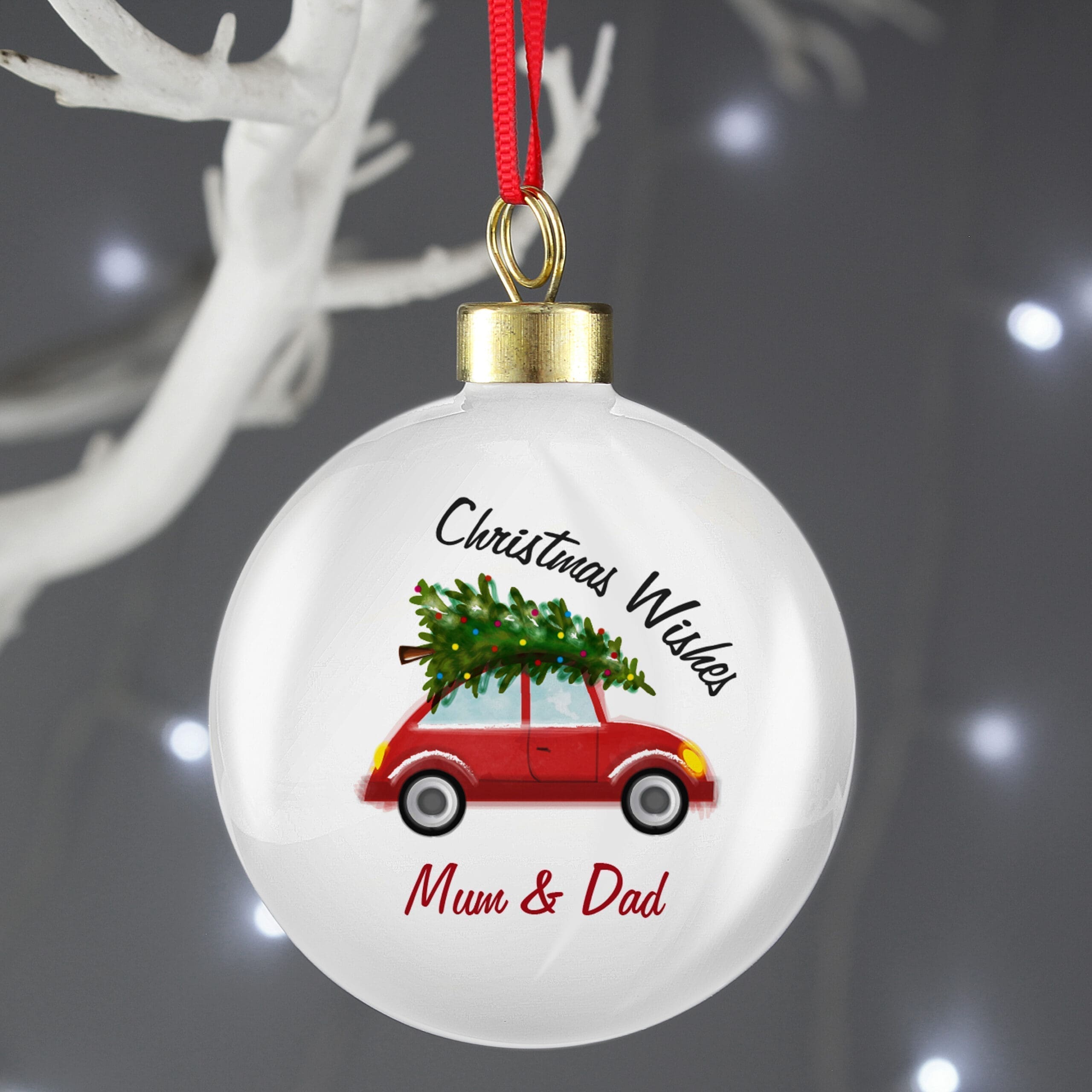 Personalised 'Driving Home For Christmas' Bauble 4 Personalised 'Driving Home For Christmas' Bauble