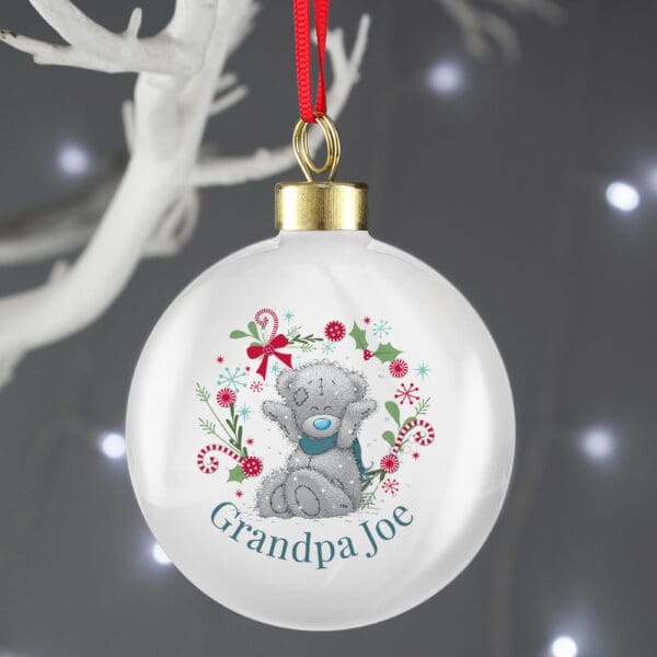 Personalised Me To You For Grandad Dad Christmas Bauble