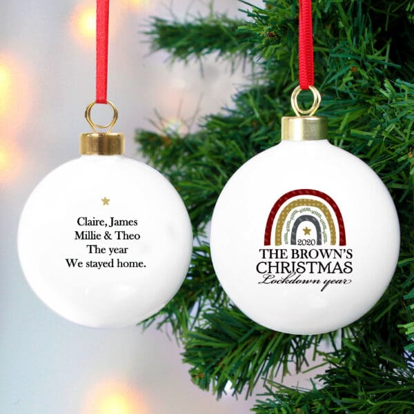 Personalised Christmas Free Text Bauble