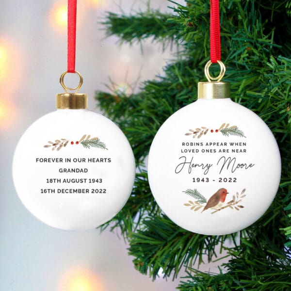 Personalised Robin Bauble 9 Personalised Robin Bauble