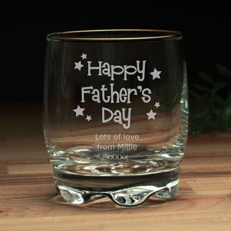 Personalised Happy Father's Day Stars Tumbler