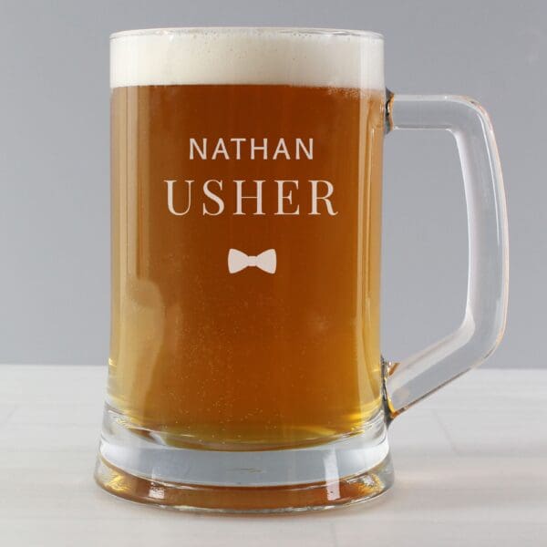 Personalised Usher Pint Stern Tankard 25 Personalised Usher Pint Stern Tankard
