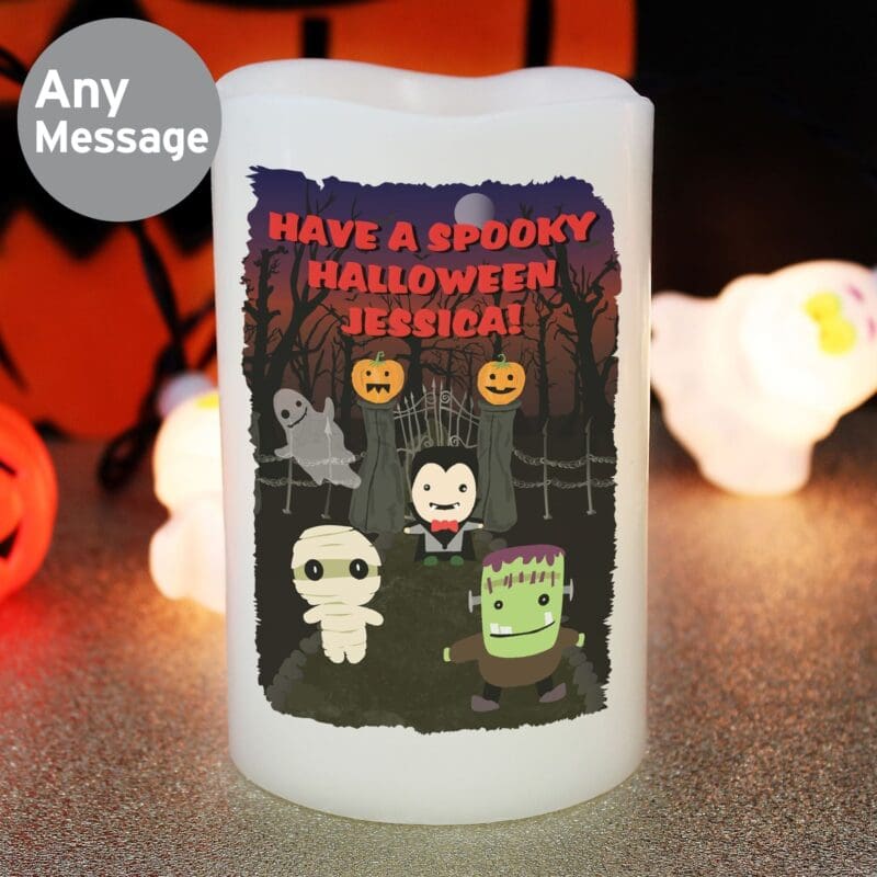 Personalised Halloween LED Candle