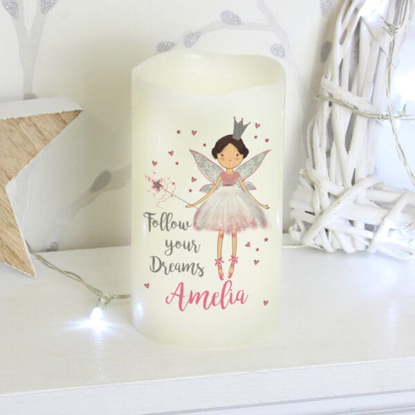 Personalised Fairy Princess Night Light LED  Candle