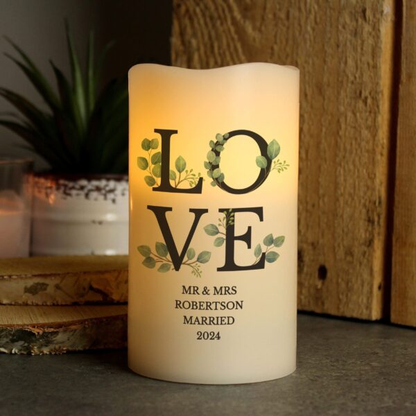 Personalised LOVE LED Candle 19 Personalised LOVE LED Candle