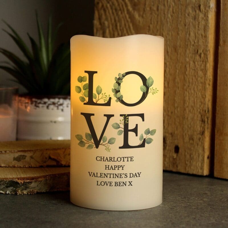 Personalised LOVE LED Candle