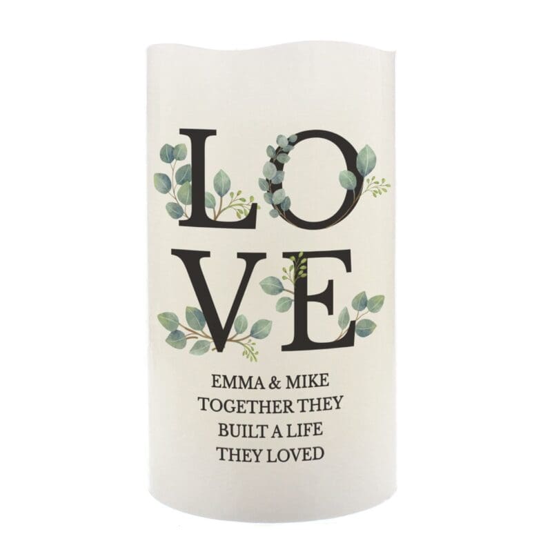 Personalised LOVE LED Candle