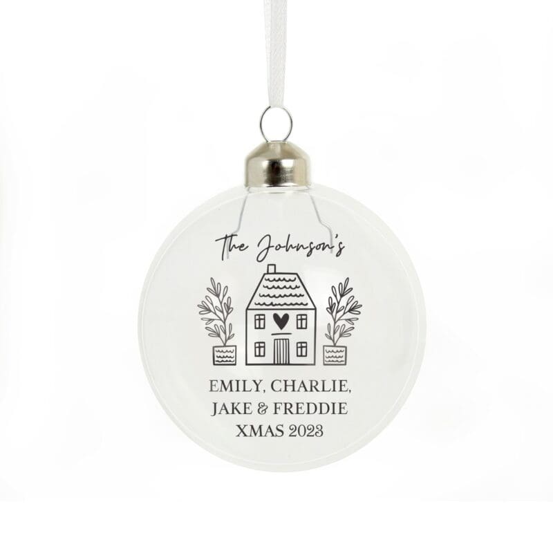 Personalised Home Glass Bauble