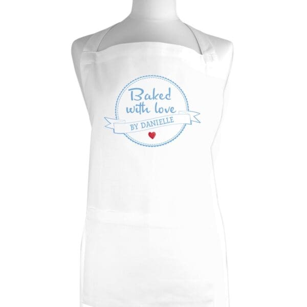 Personalised Baked With Love Apron