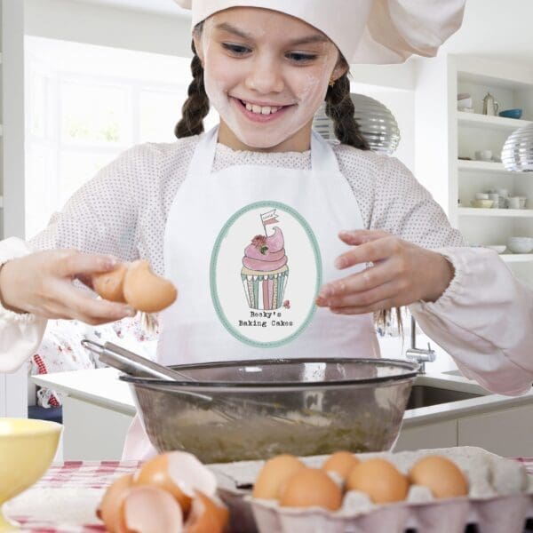 Personalised Vintage Pastel Cupcake Childrens Apron