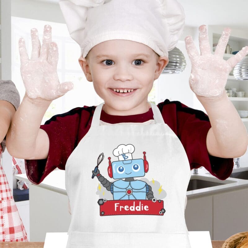 Personalised Robot Childrens Apron