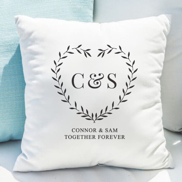 Personalised Grey Heart Cushion 9 Personalised Grey Heart Cushion