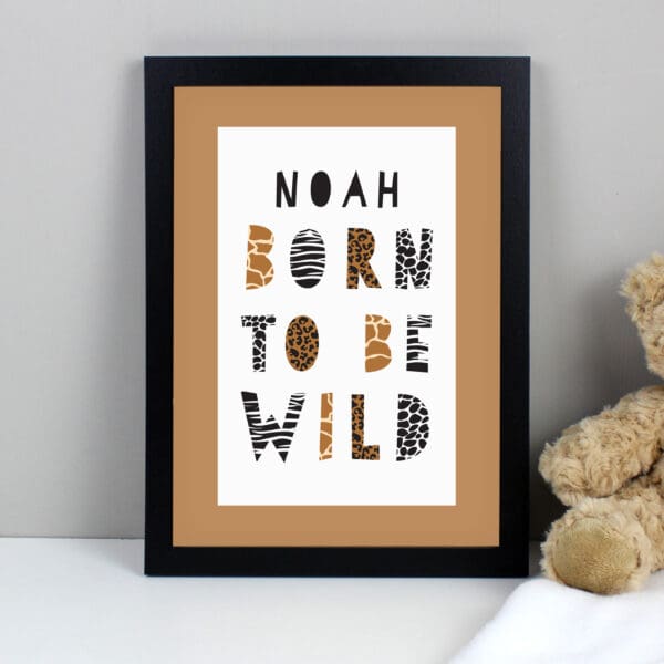 Personalised Born To Be Wild A4 Framed Print