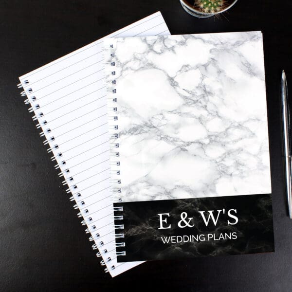 Personalised Marble Effect A5 Notebook