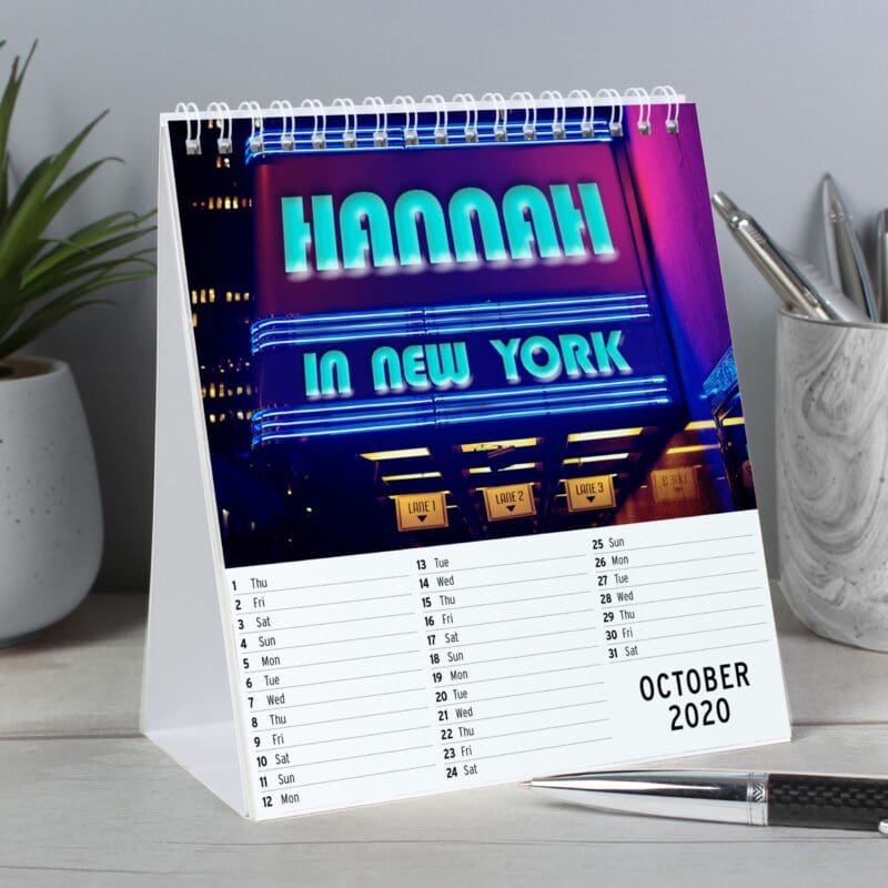 Personalised New York Desk Calendar