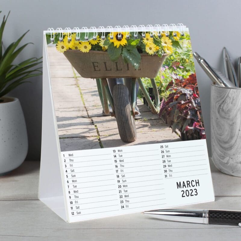 Personalised Gardening Desk Calendar