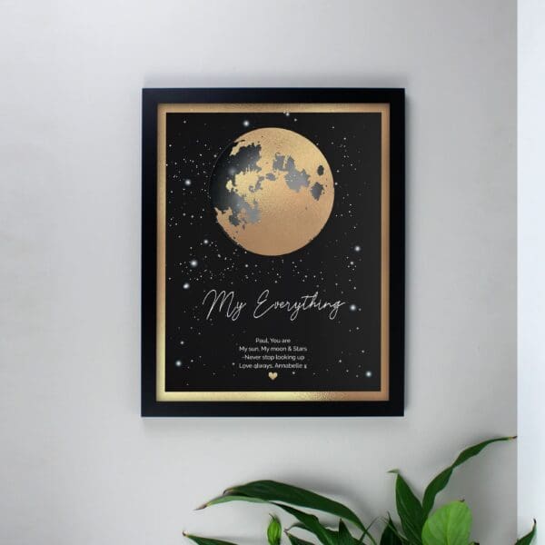 Personalised You Are My Sun My Moon Black Framed Print