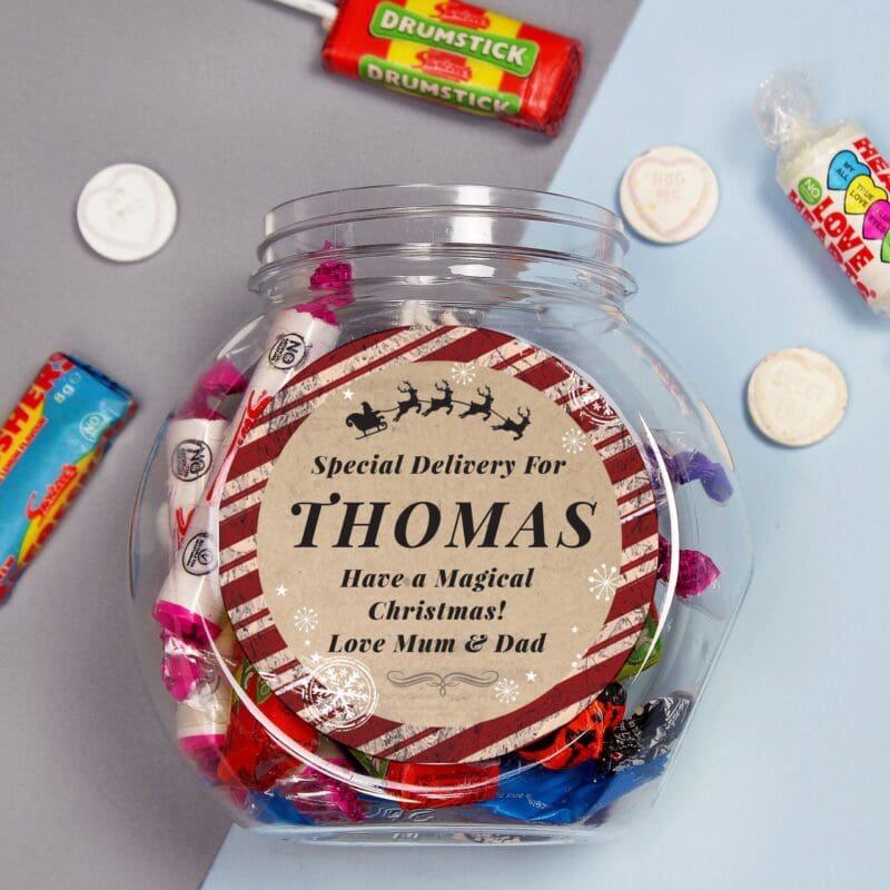 Personalised Special Delivery Sweet Jar