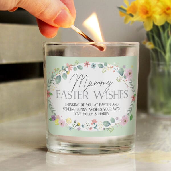 Personalised Springtime Scented Jar Candle