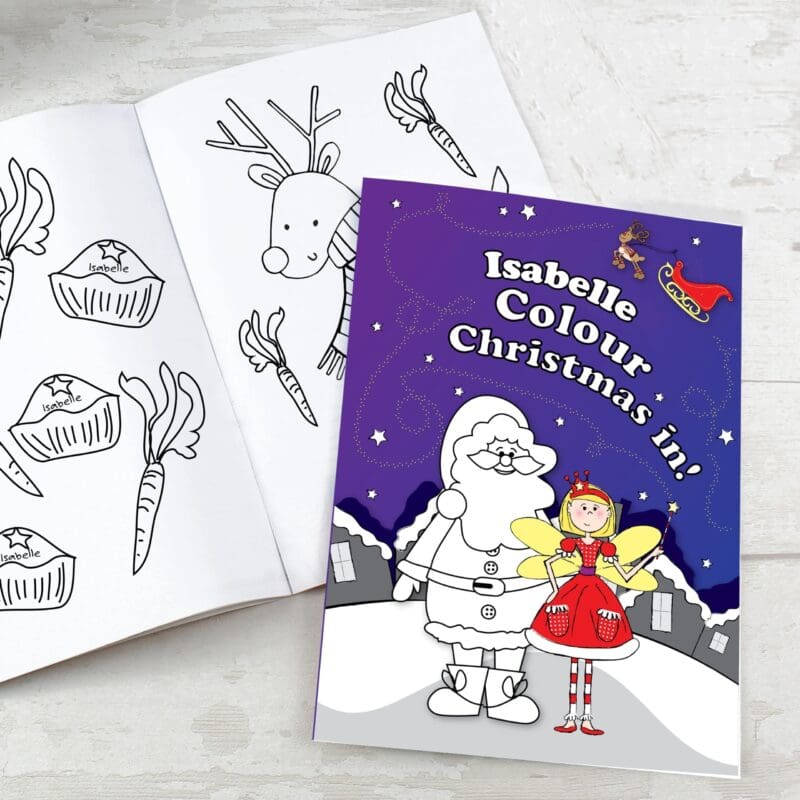 Personalised 'It's Christmas' Fairy Colouring Book