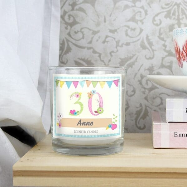 Personalised Birthday Craft Scented Jar Candle