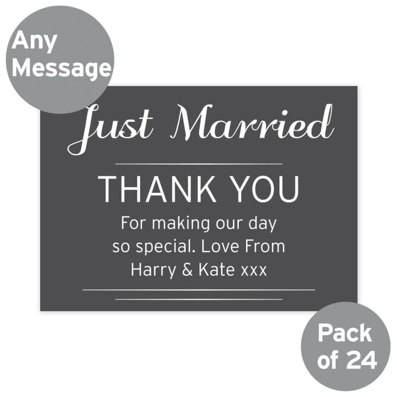 Personalised Classic Wedding Postcards Pack of 24
