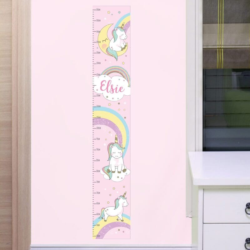 Personalised Baby Unicorn Height Chart
