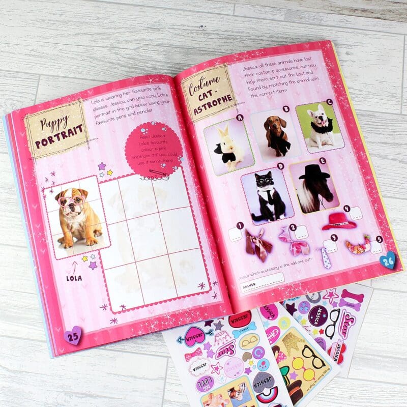 Personalised Rachael Hale Adorable Animals Activity Book With Stickers