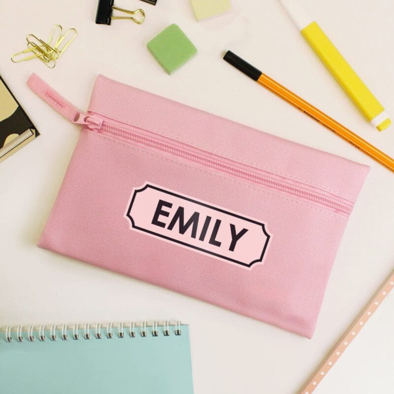 Personalised Pink Pencil Case