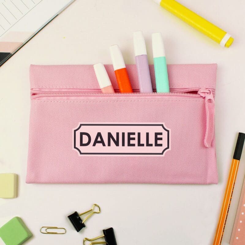 Personalised Pink Pencil Case
